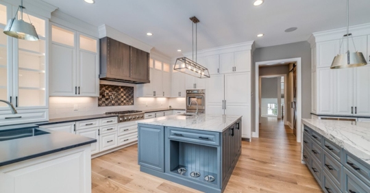 kitchen with wood floors