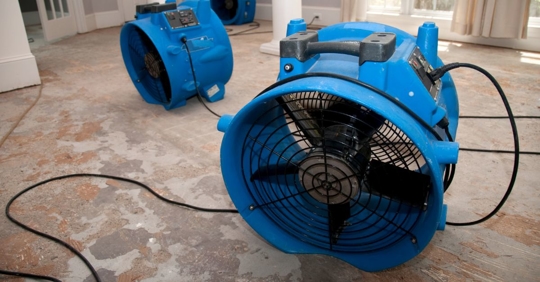 water damage restoration fans